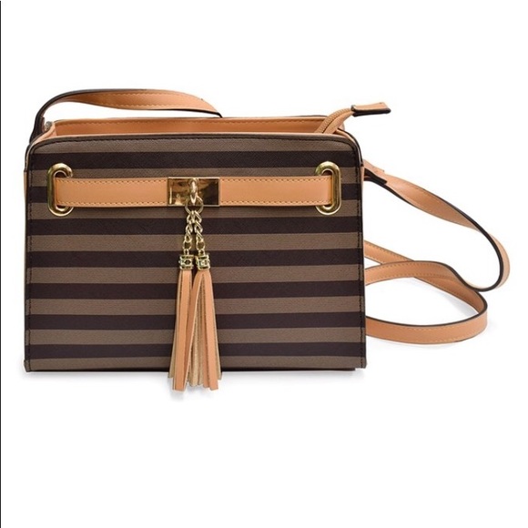Adrienne Vittadini Striped Crossbody Bag - Picture 2 of 6